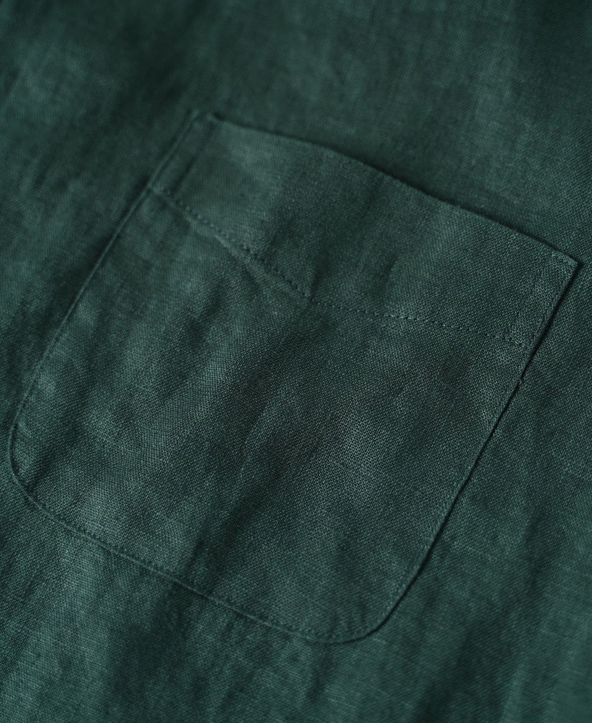 1950s Italian Collar Linen Short Sleeve Shirt