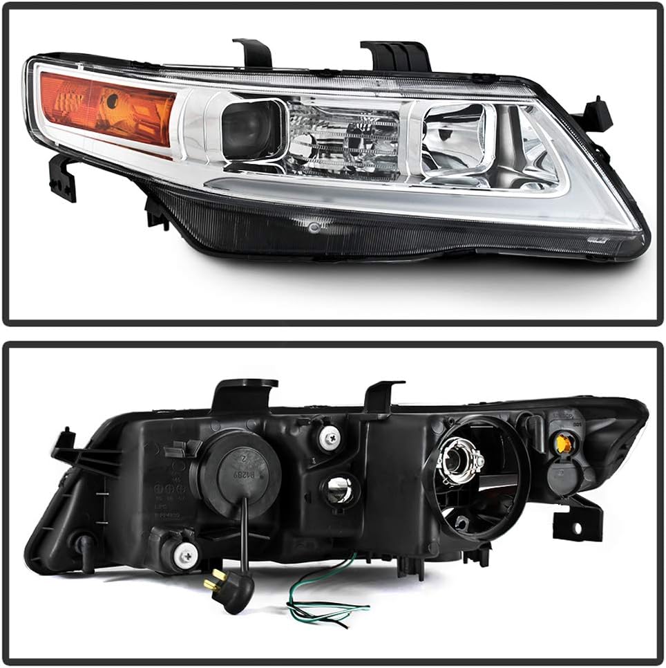 LED Tube Projector Headlights Chrome Housing X64751