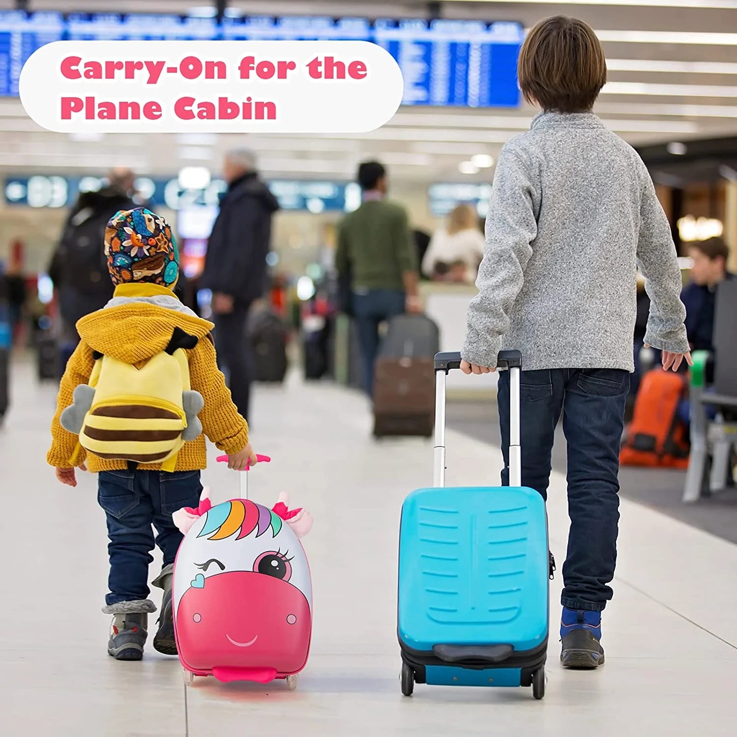 16" Carry On Rolling Suitcase with LED Flashing Spinner Wheels J585497