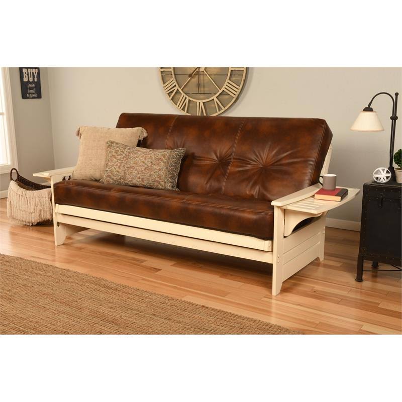 Mocha Brown/Black Full Futon with Fabric Mattress B82512