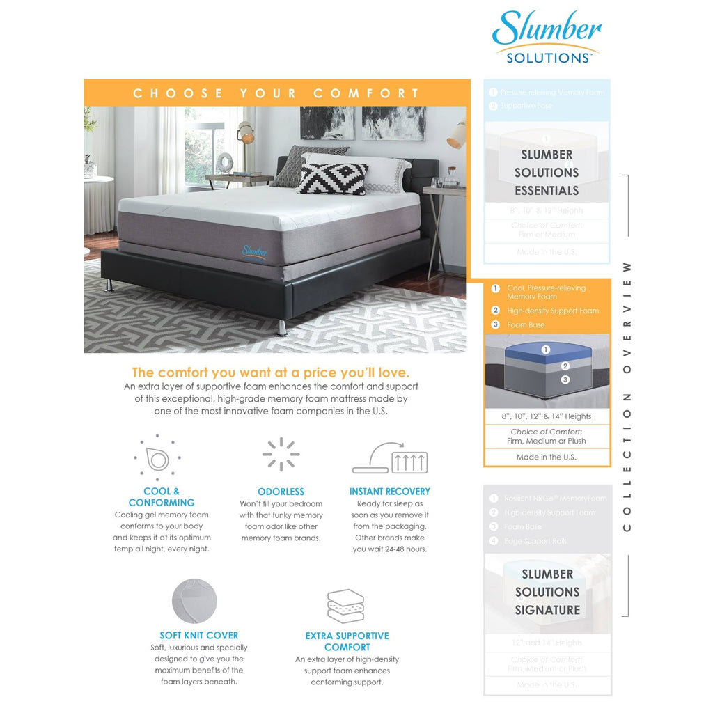 14-inch Gel Memory Foam Mattress Set - Full - Medium A9979