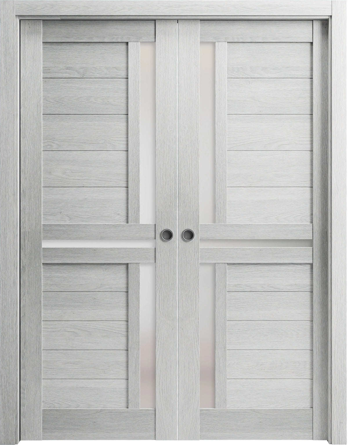 Double Barn Door 36 x 80 inches with Frosted Glass F834619