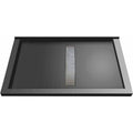 Shower Base with Center Trench Drain and Grate Tile Redi O76344