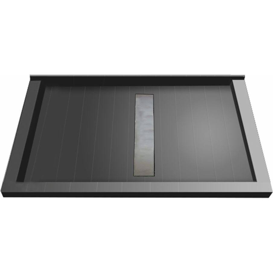 Shower Base with Center Trench Drain and Grate Tile Redi O76344