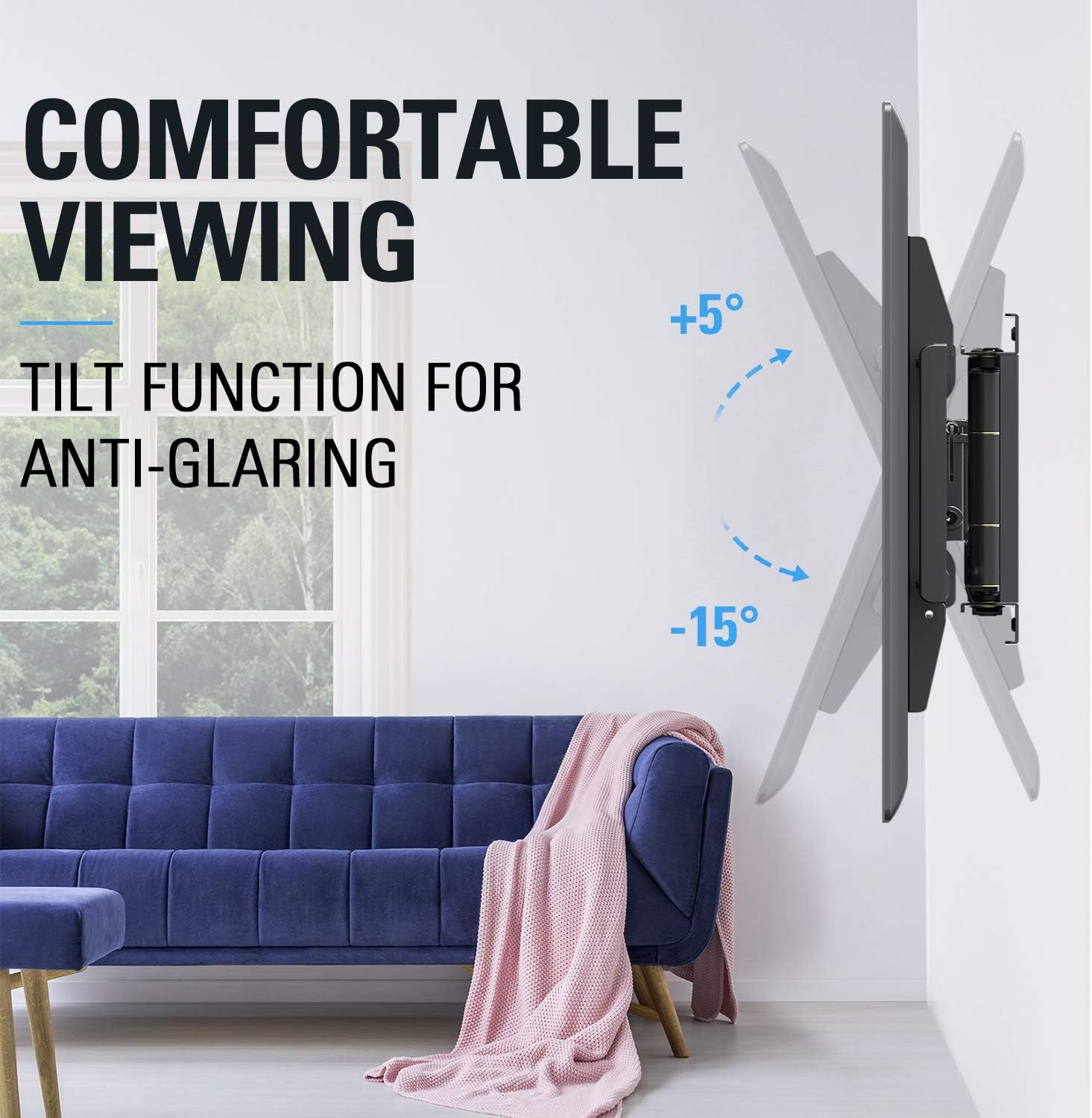 TV Wall Mount for 42-86 Inch TV, Full Motion with Articulating Arms, Max VESA 800x400mm M976
