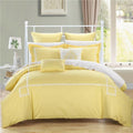 Yellow 11 Piece Bed in a Bag Embroidered Comforter Set Queen Size N30238