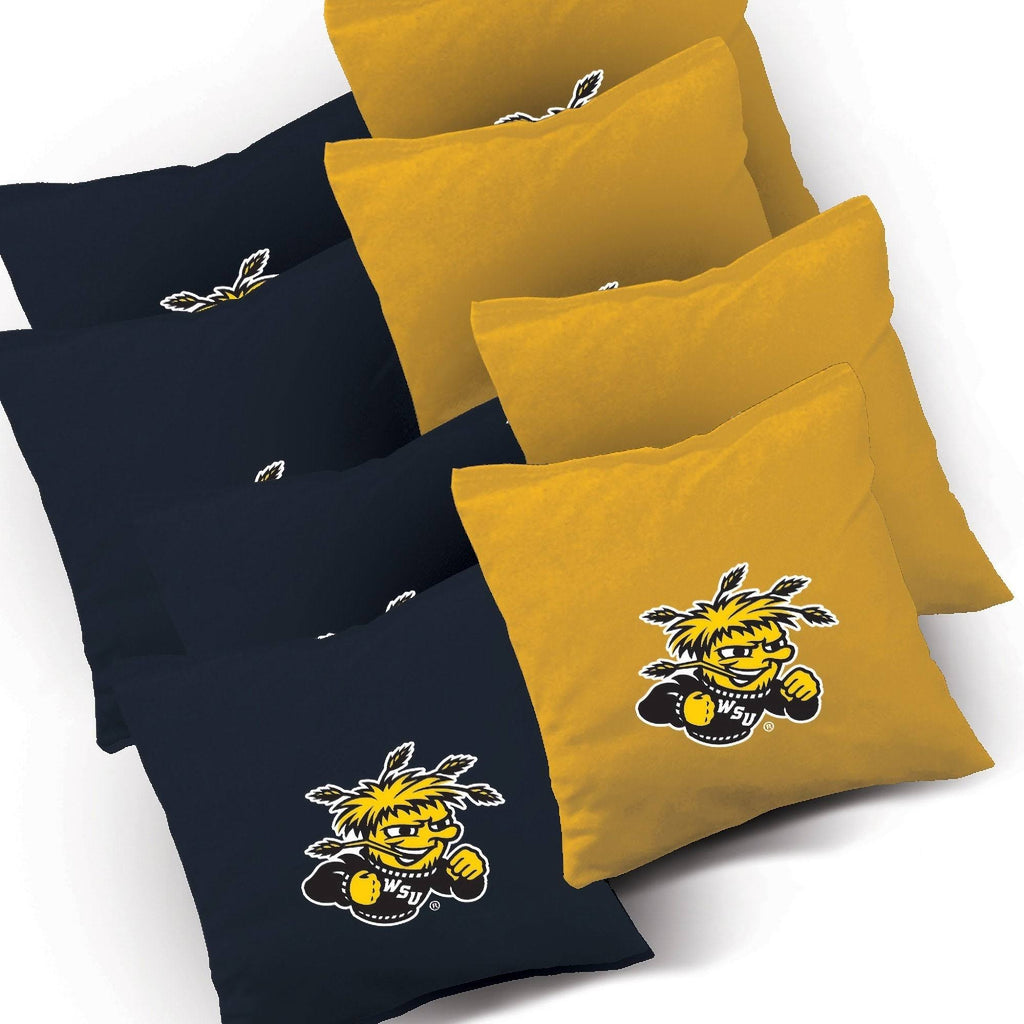 Cornhole Board Set with 8 Team Logo Bags and Carrying Case O873