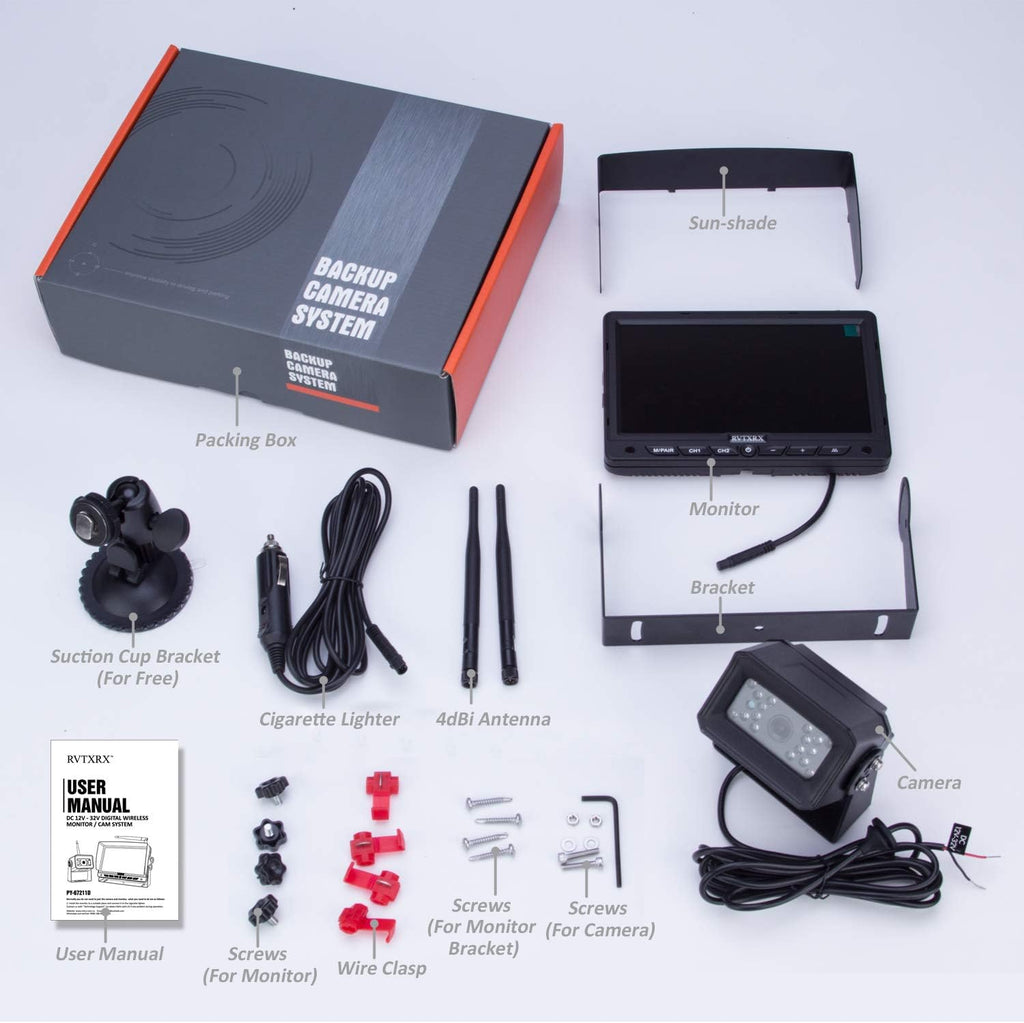 7 Inch Wireless Backup Camera Kit with Night Vision P5735
