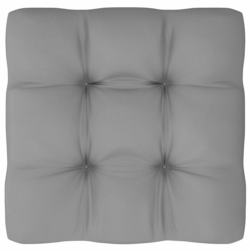 Set of 3 Gray Cushioned Patio Lounge Sectional Sofa with Footrest T2654
