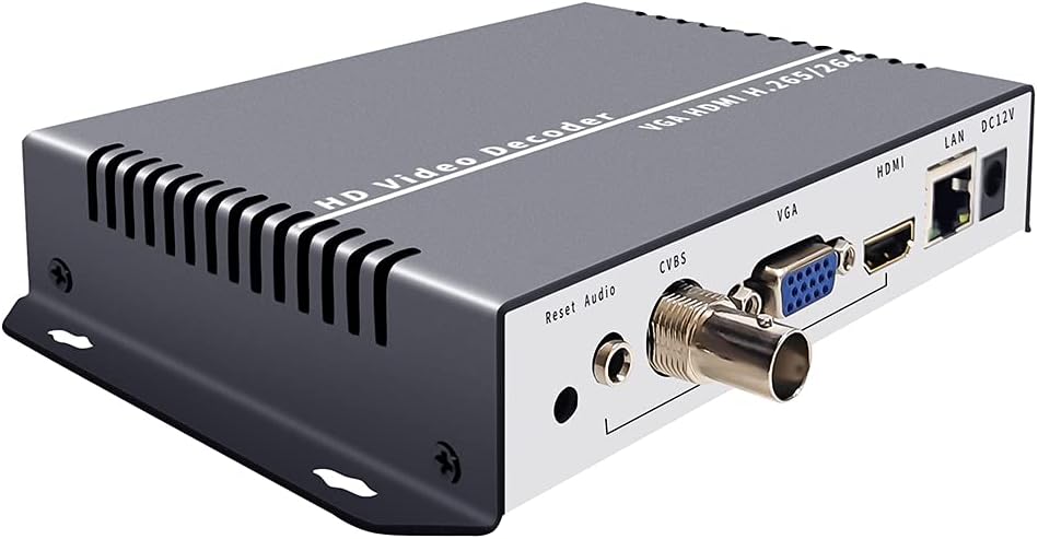 4K 1080P Video Decoder with IP to HDMI VGA CVBS Output J4969