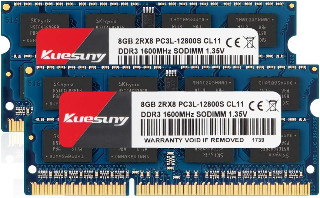 16GB Kit (8GBX2) DDR3L-1600 UDIMM Non ECC Unbuffered Desktop Memory RAM Module V5297
