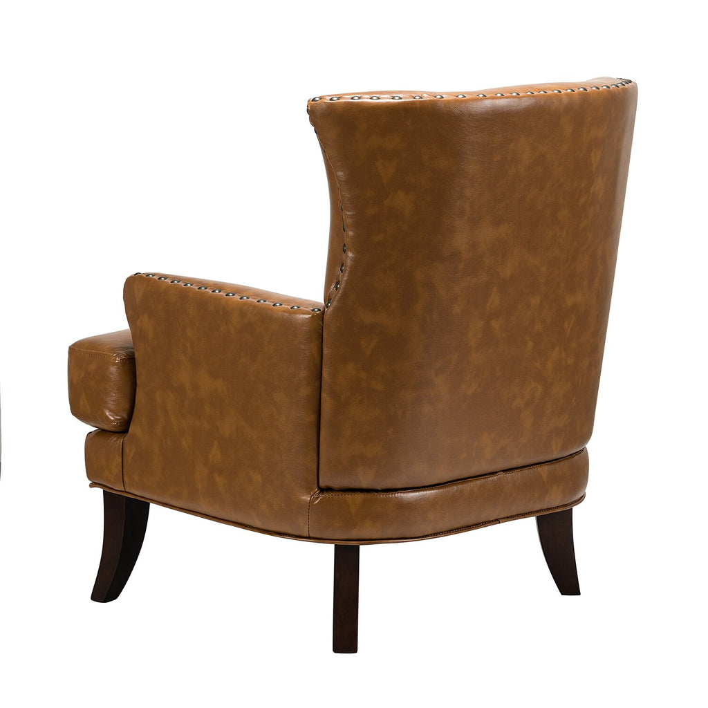 Traditional Wingback Upholstered ArmChair with Nailhead Trim L933