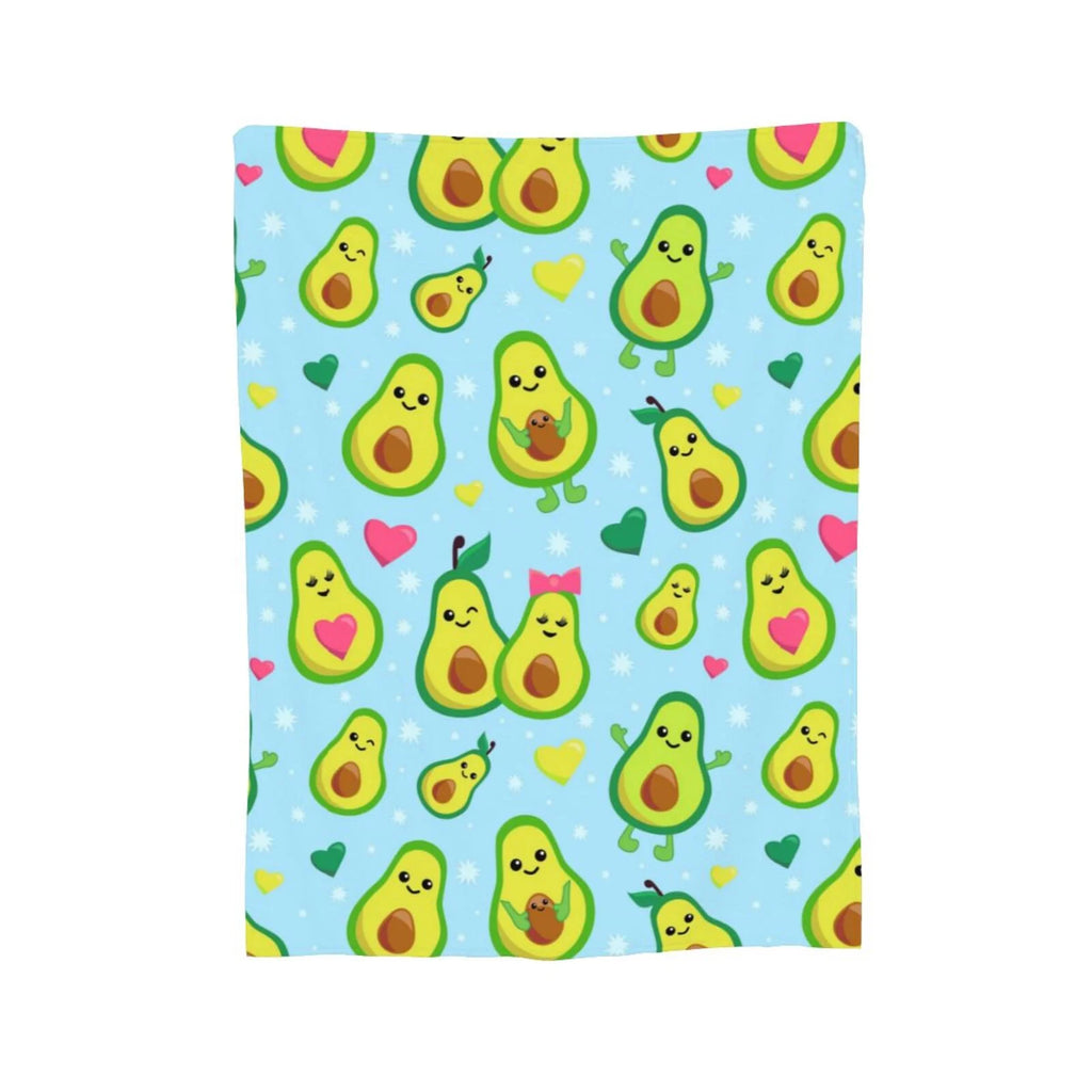 Fleece Plush Cartoon Avocado Flannel Blanket (40"X30") C17504