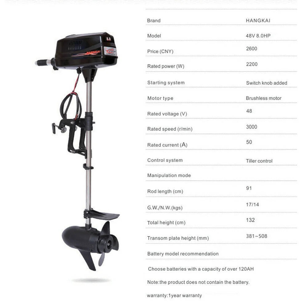 Electric Outboard Motor for Inflatable Fishing Boat P409886