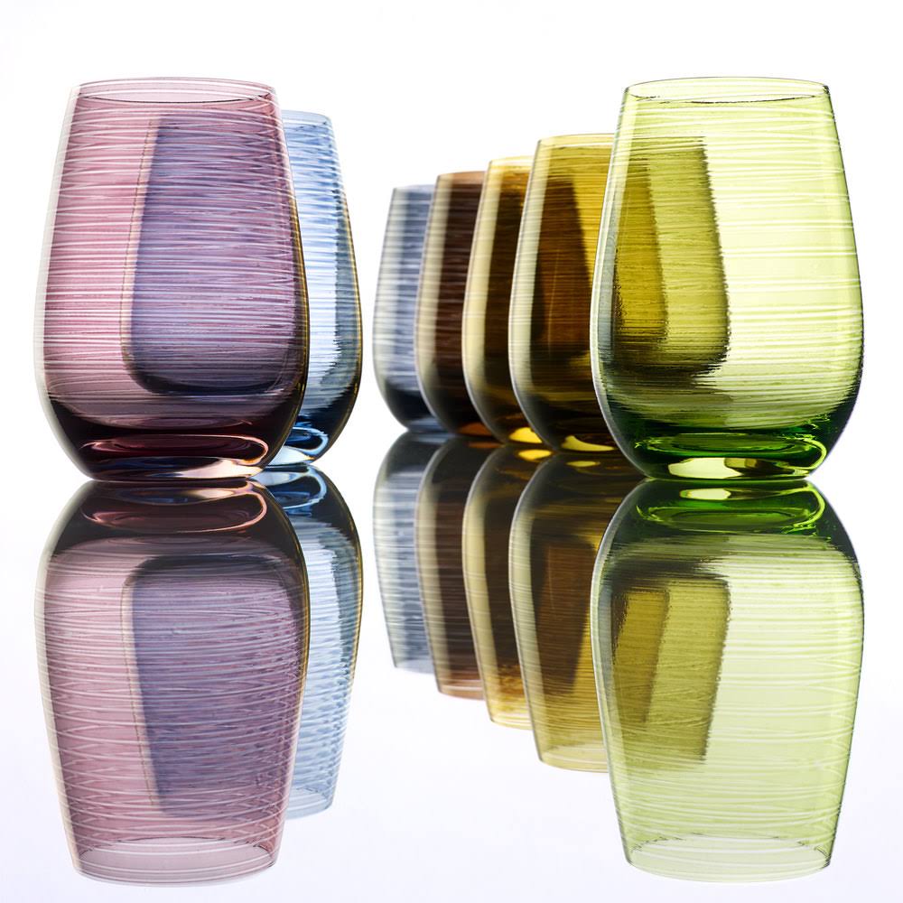 16.5 oz. Green Stemless Wine Glass D368