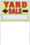 Yard Sale Sign with U-Stake, 32" H x 26" W, Yellow and Red, 10 Count Pack of 2 N681721