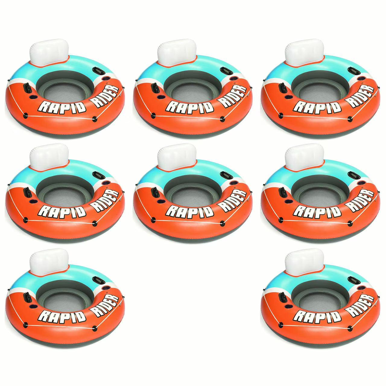 Orange Inflatable Pool Float (8 Pack) E660742