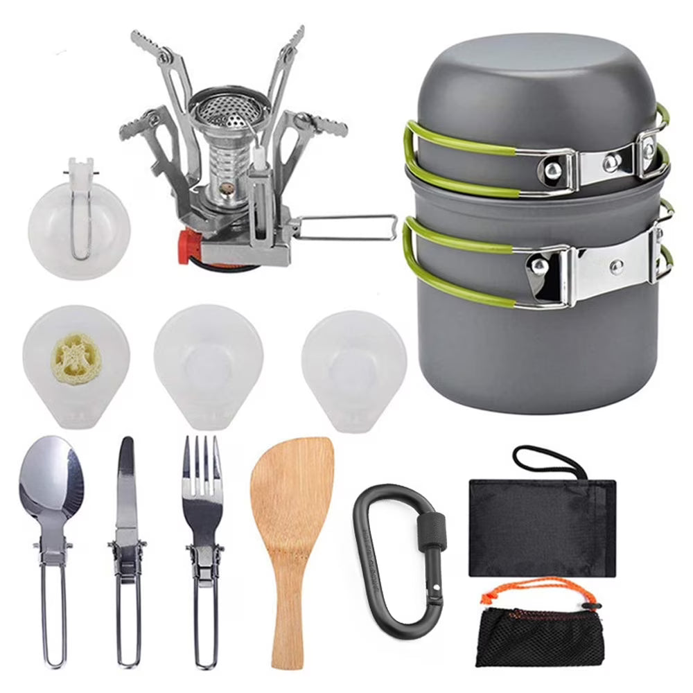 Camping Hiking Cookware Set Portable Pot Kit M547