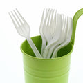 White Polypropylene Forks, Case of 1000 O372040