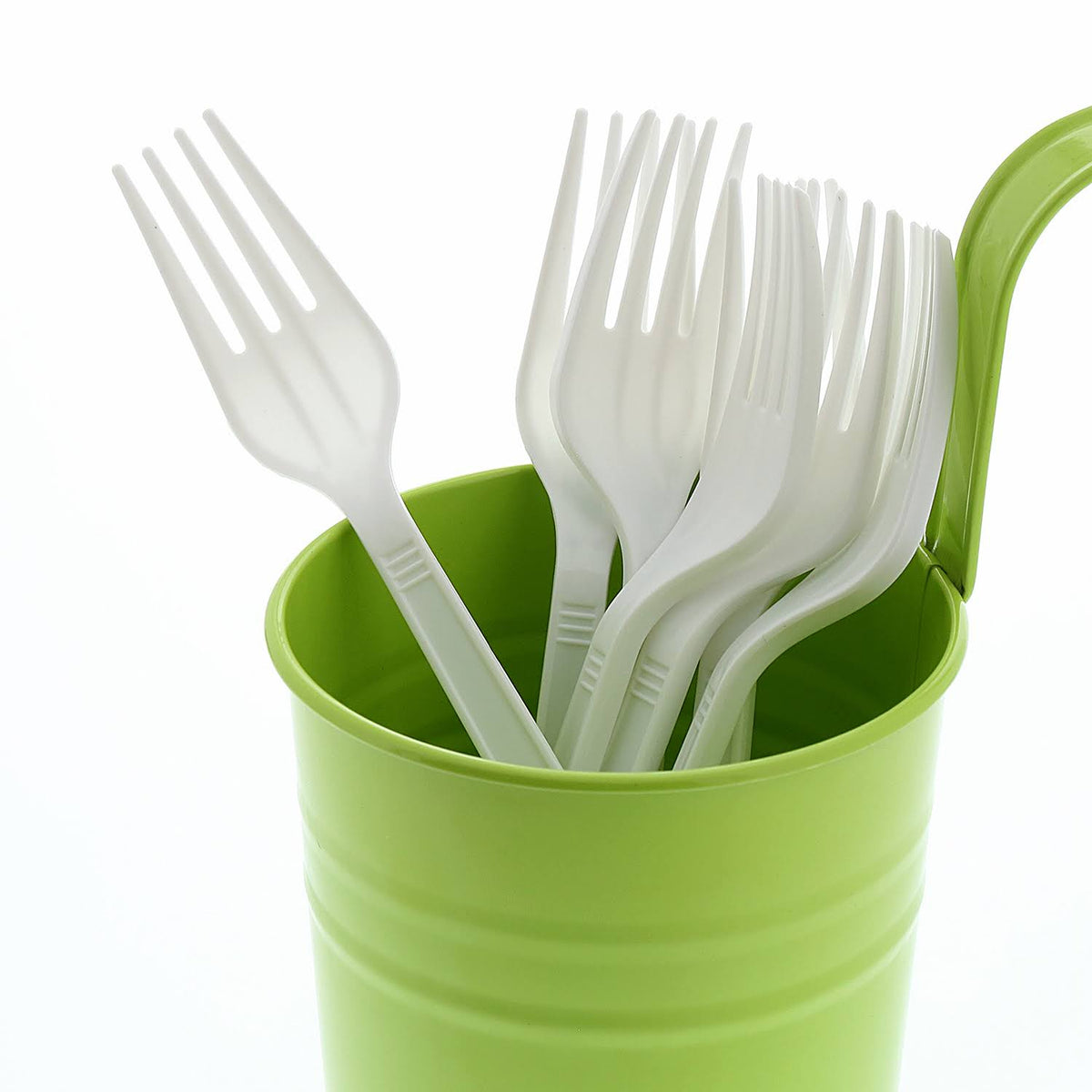 White Polypropylene Forks, Case of 1000 O372040