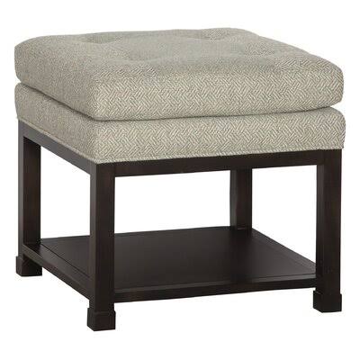 Espresso Wide Tufted Square Ottoman with Storage H111569