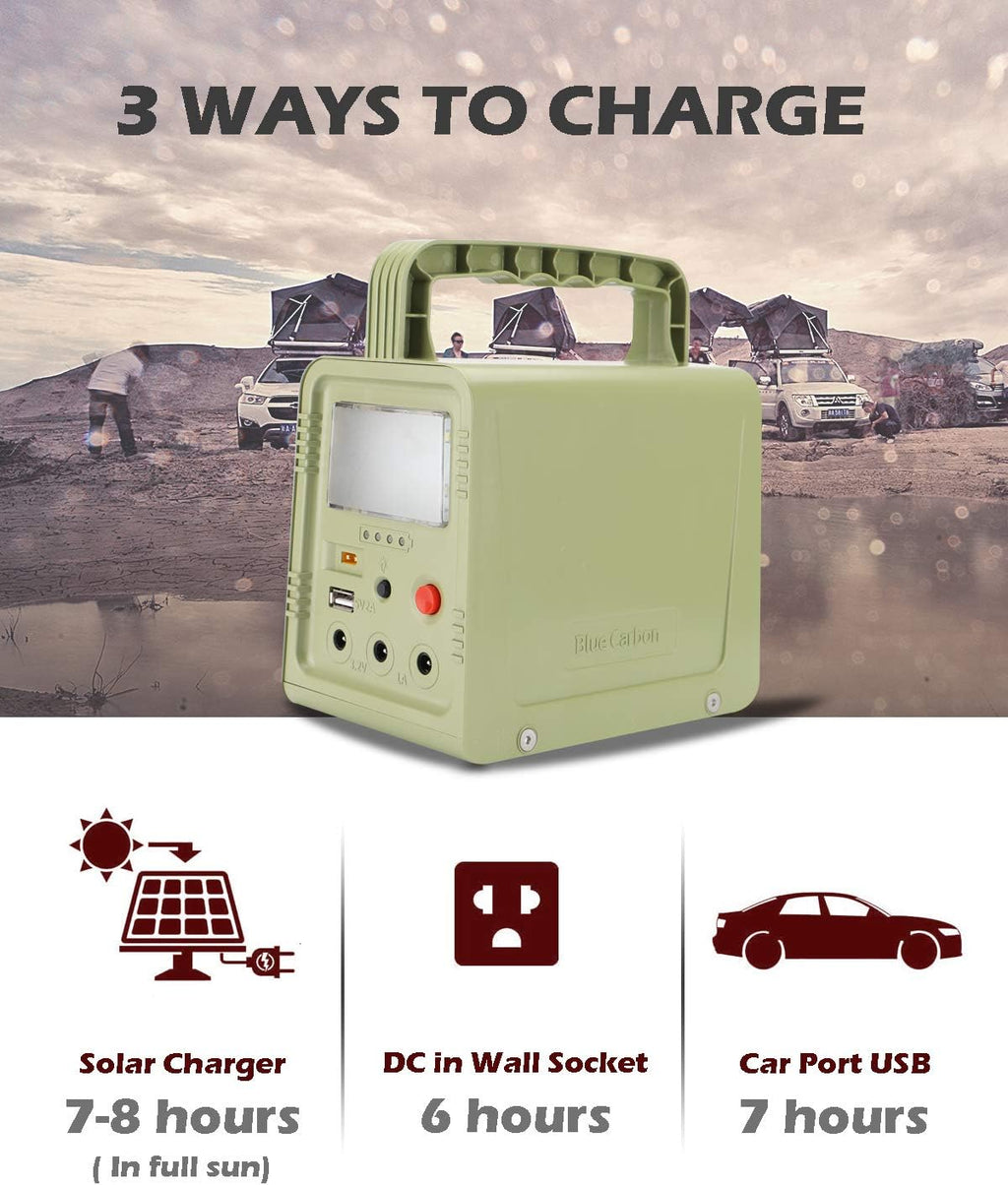 84Wh Portable Power Station with Solar Panel & Flashlights, USB DC Outlets, Pack of 2 E76391