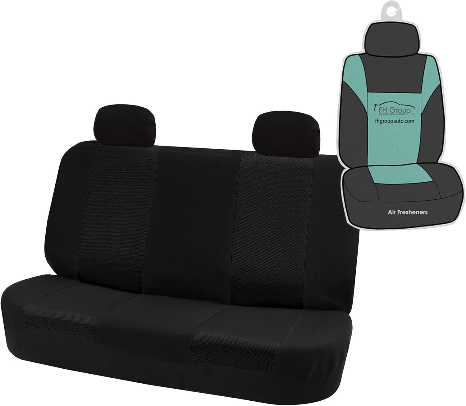 Beige Cloth Bench Car Seat Covers Rear Set N63547