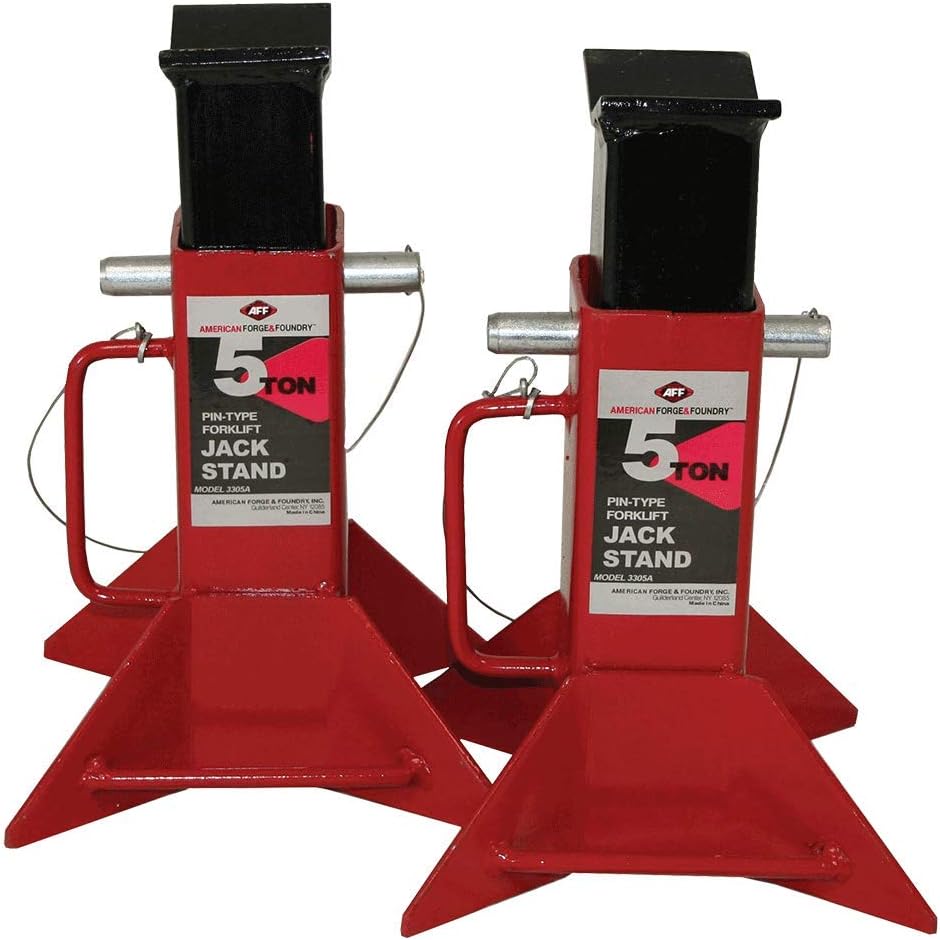 Heavy Duty Pin Type Jack Stands, 5 Ton Capacity, 1 Pair I20314