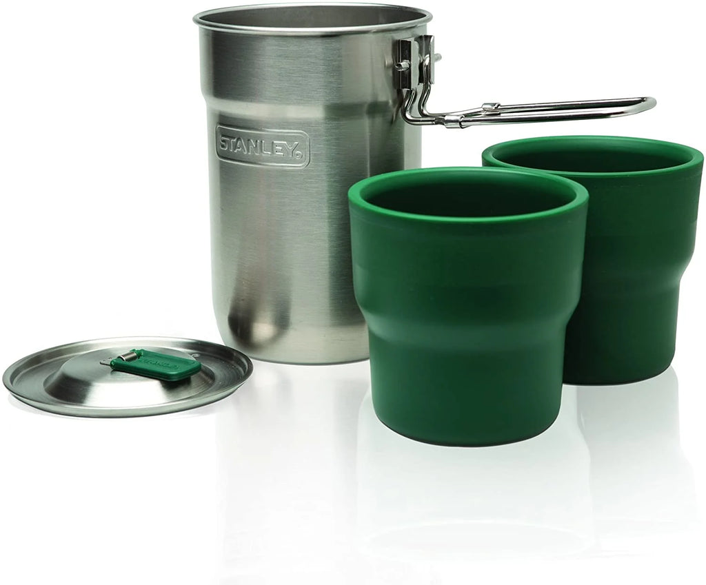 Stainless Steel Camp Cook Set with 2 Cups and Kettle R30657