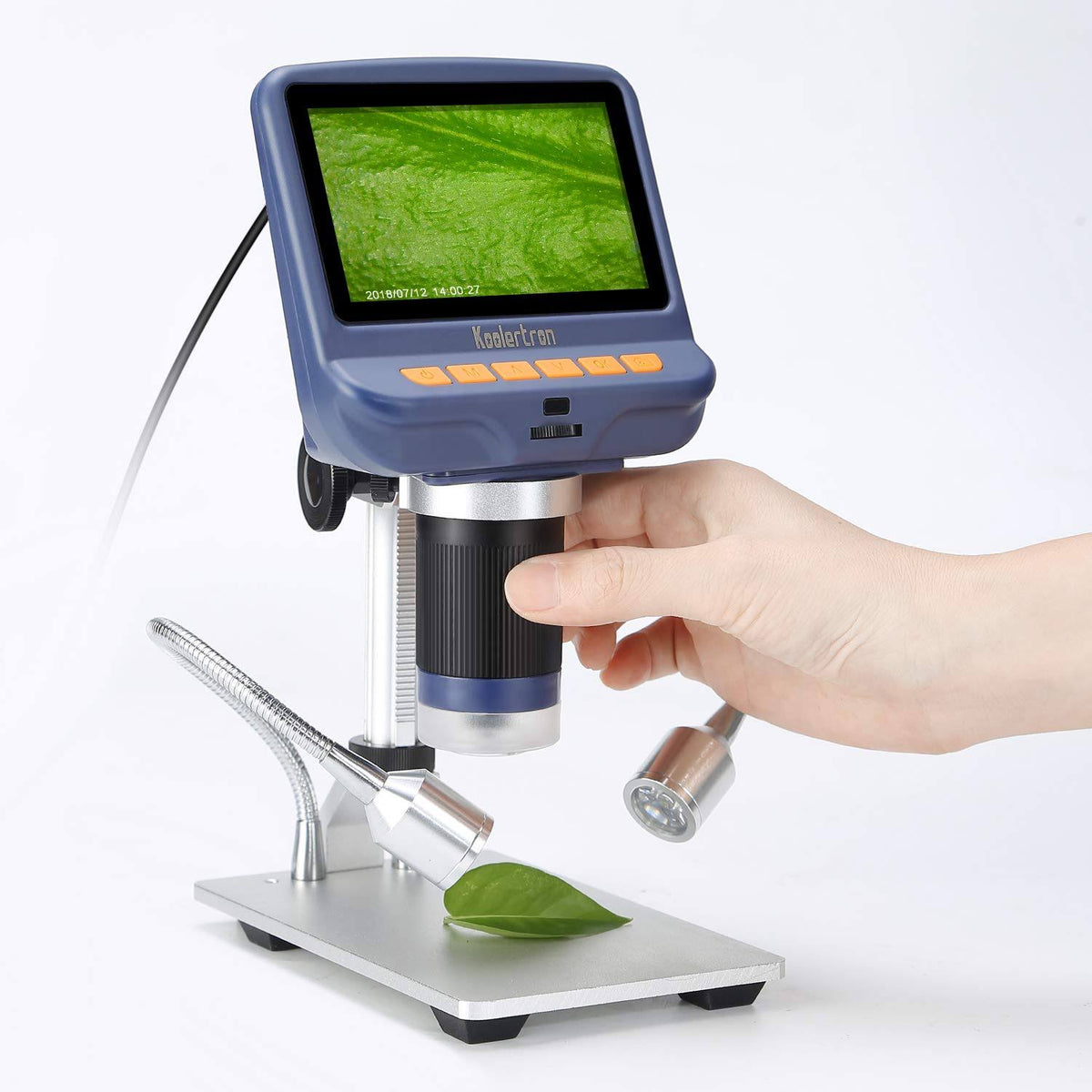 4.3 inch 1080p LCD Digital USB Microscope with 10X-220X Magnification Zoom, 8 LED Adjustable Light U95883