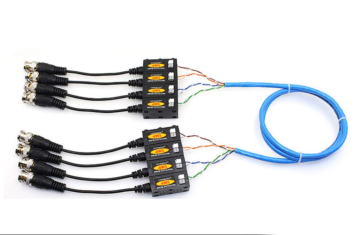 20 Pairs Passive HD BNC Video Balun Transceiver Transmitter AHD/TVI/CVI/CVBS Cable Connectors for CCTV Security Cameras R8729