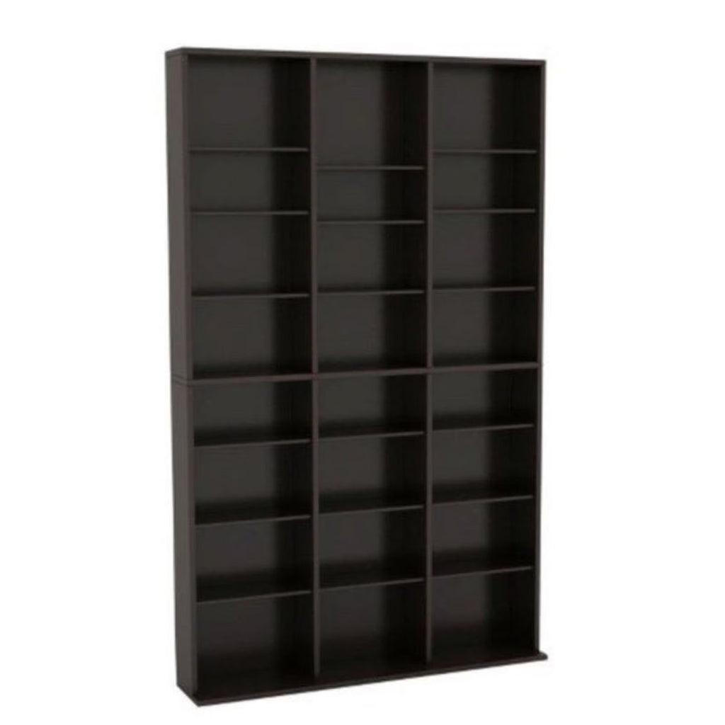 72" Triple Slim Multimedia Storage Rack in Espresso B92748