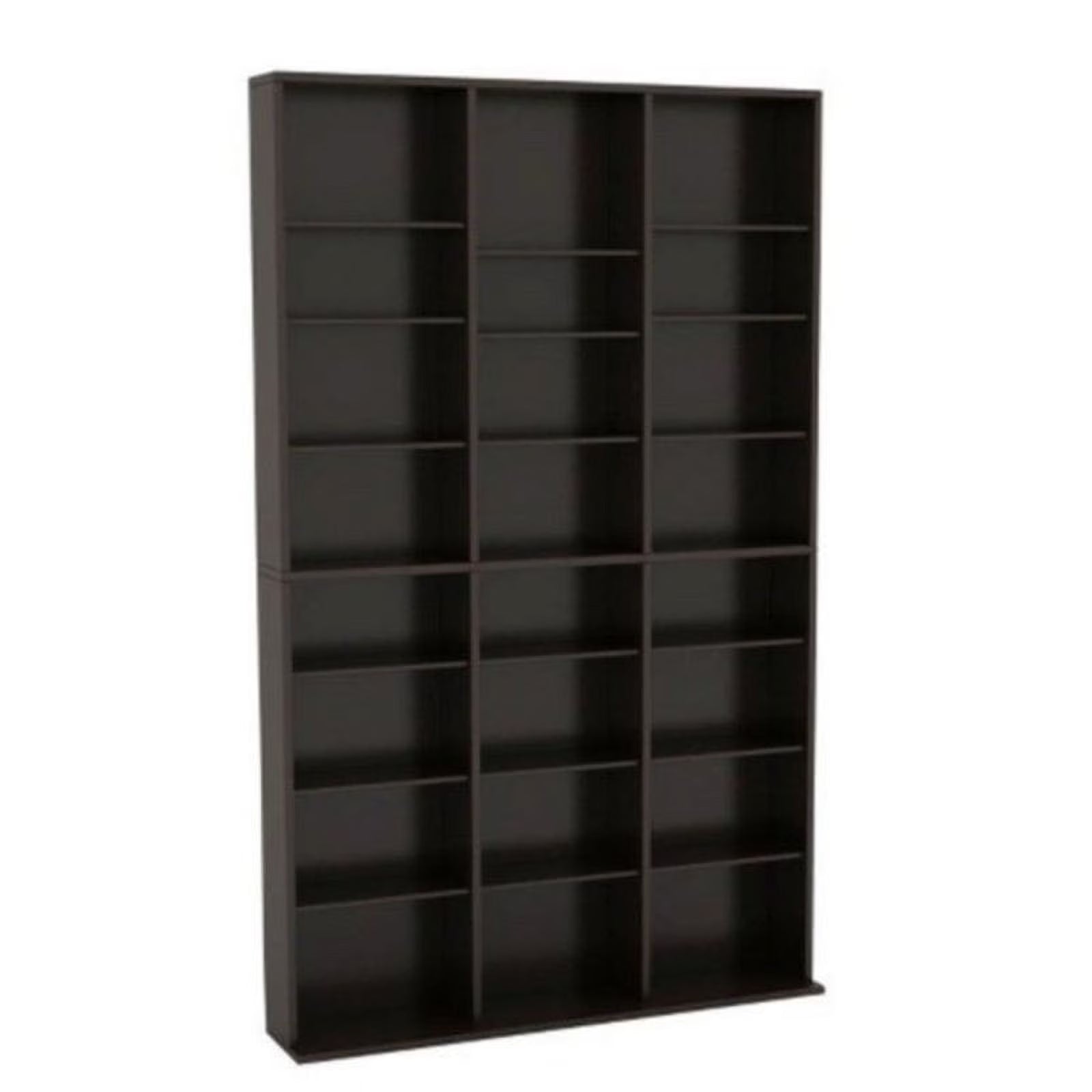 72" Triple Slim Multimedia Storage Rack in Espresso B92748