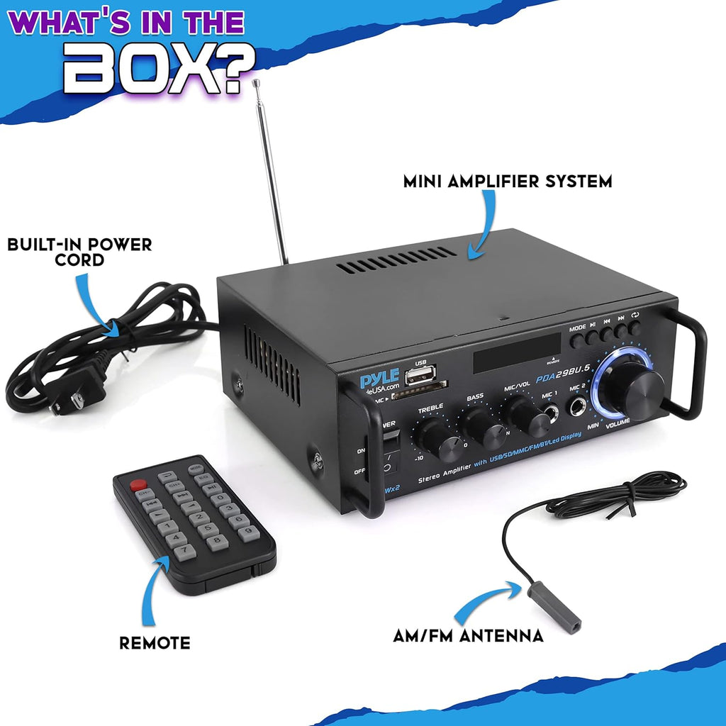 200W 2 Channel Bluetooth Stereo Power Amplifier with FM Radio O35635