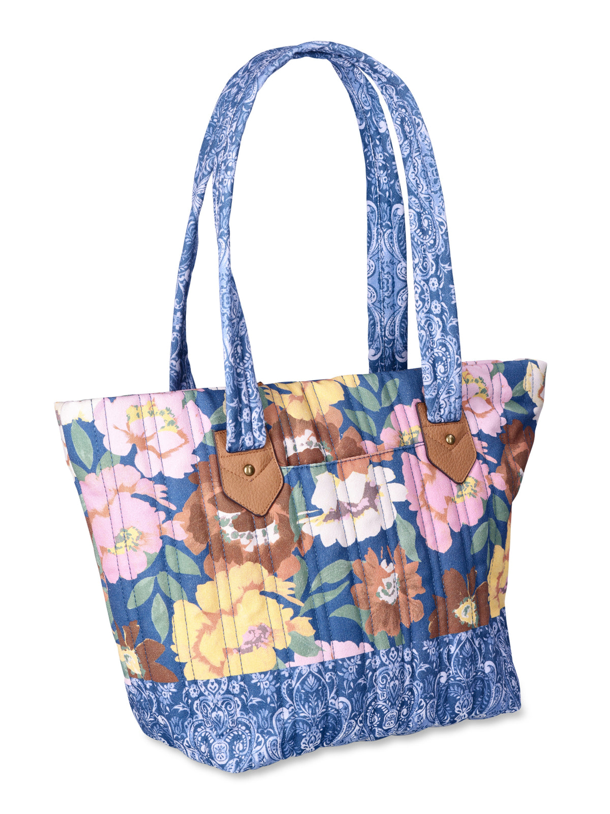 Dark Denim Quilted Print Tote E84110