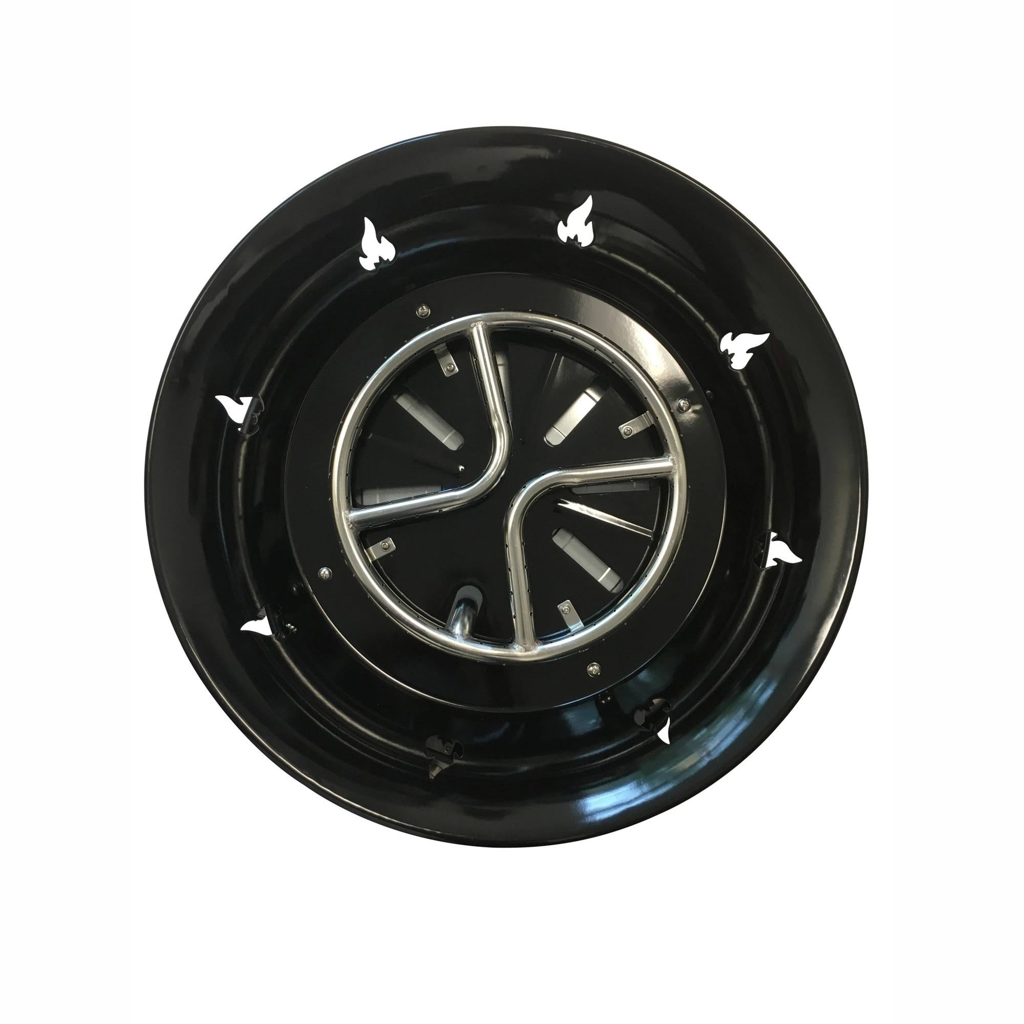 21 Inch Steel Portable Propane Fire Pit with Cover and Carry Kit R9539
