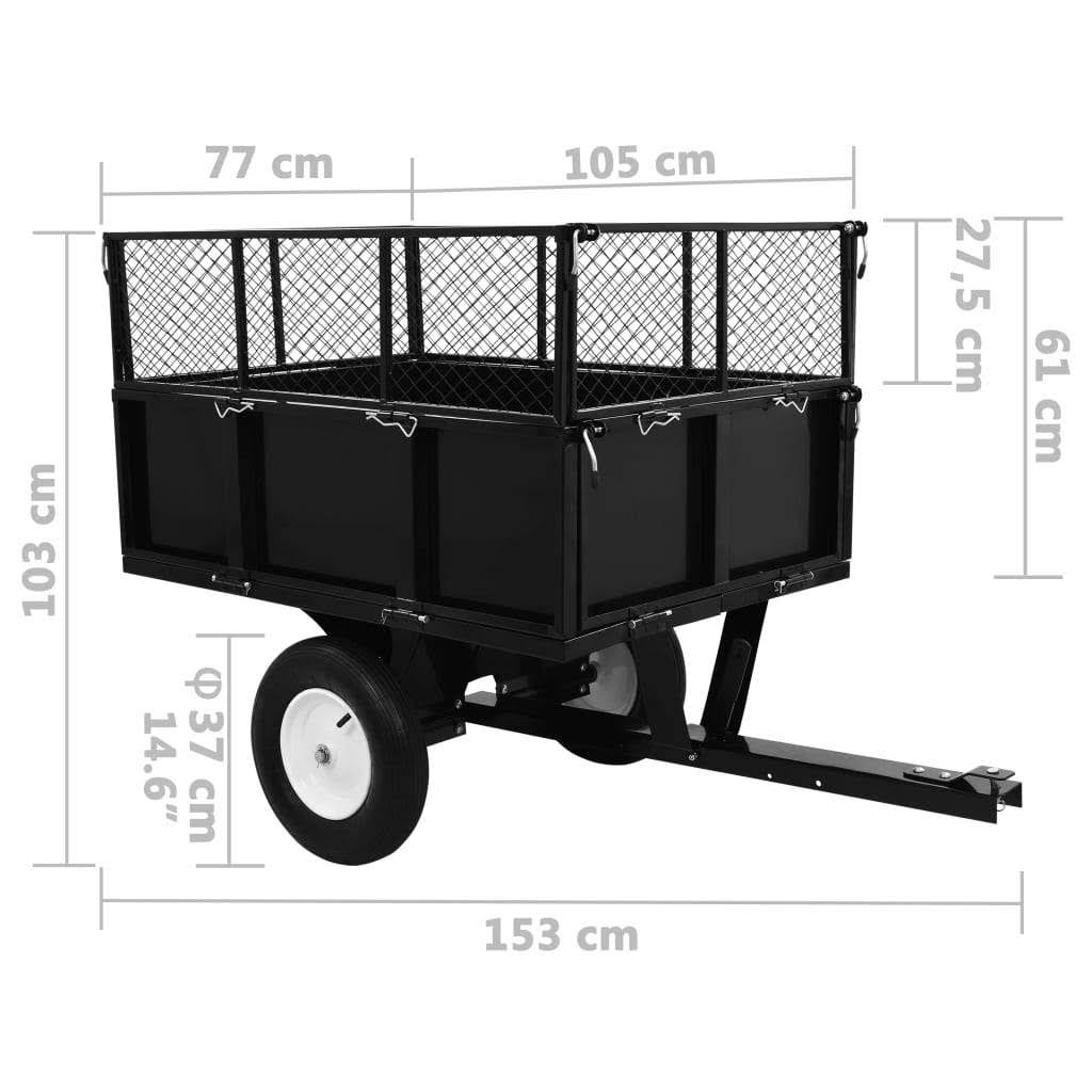 Tipping Trailer for Lawn Tractor 661.4lbs Load S60685