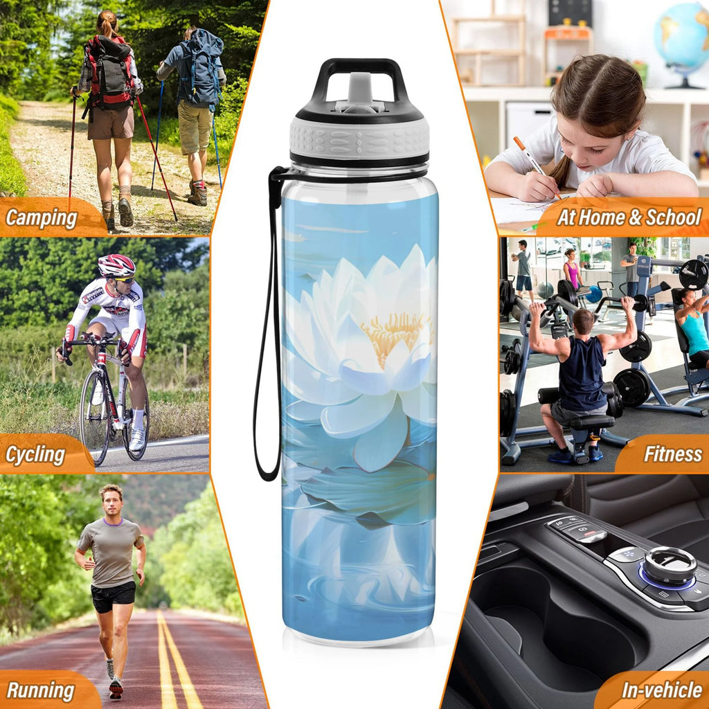 32oz Tritan Clear Water Bottle with Straw M7547