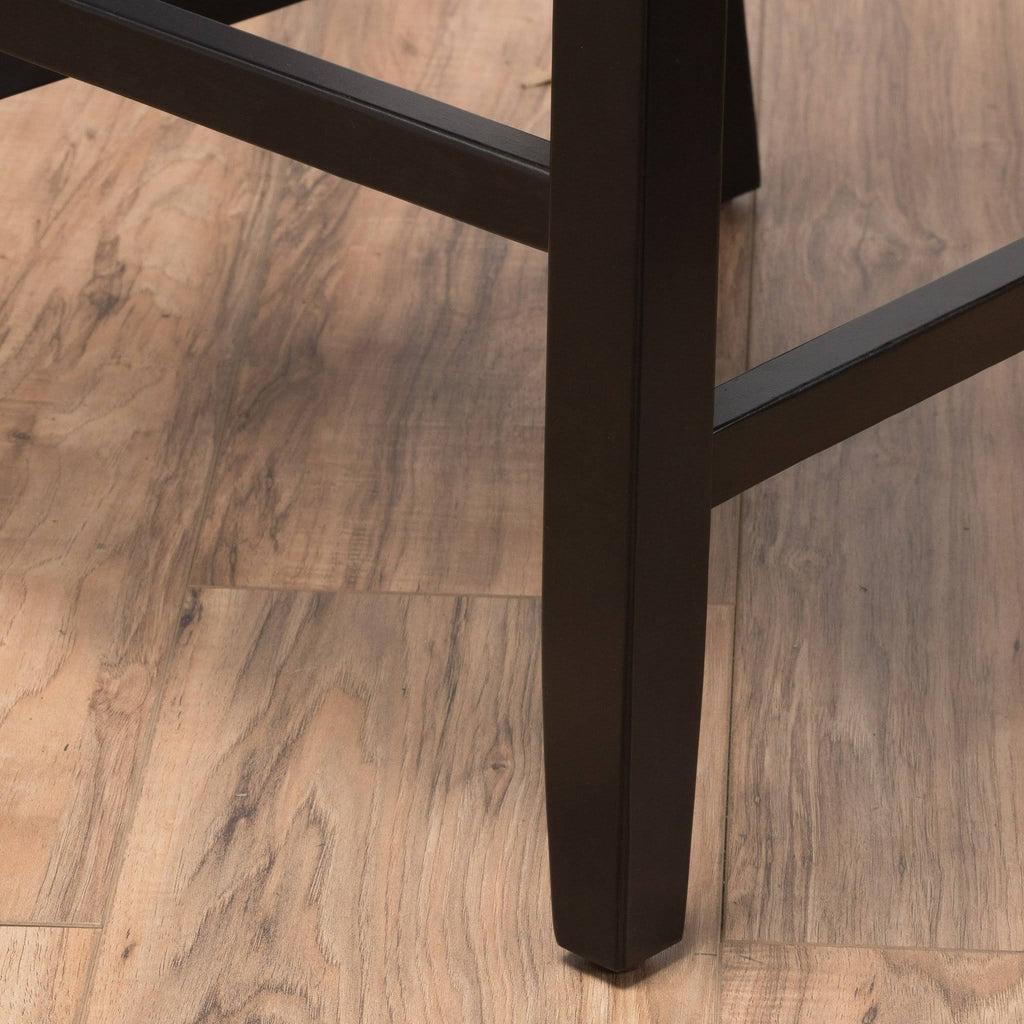 Mocha Brown Fabric Counter Stool Set of 2 D9864