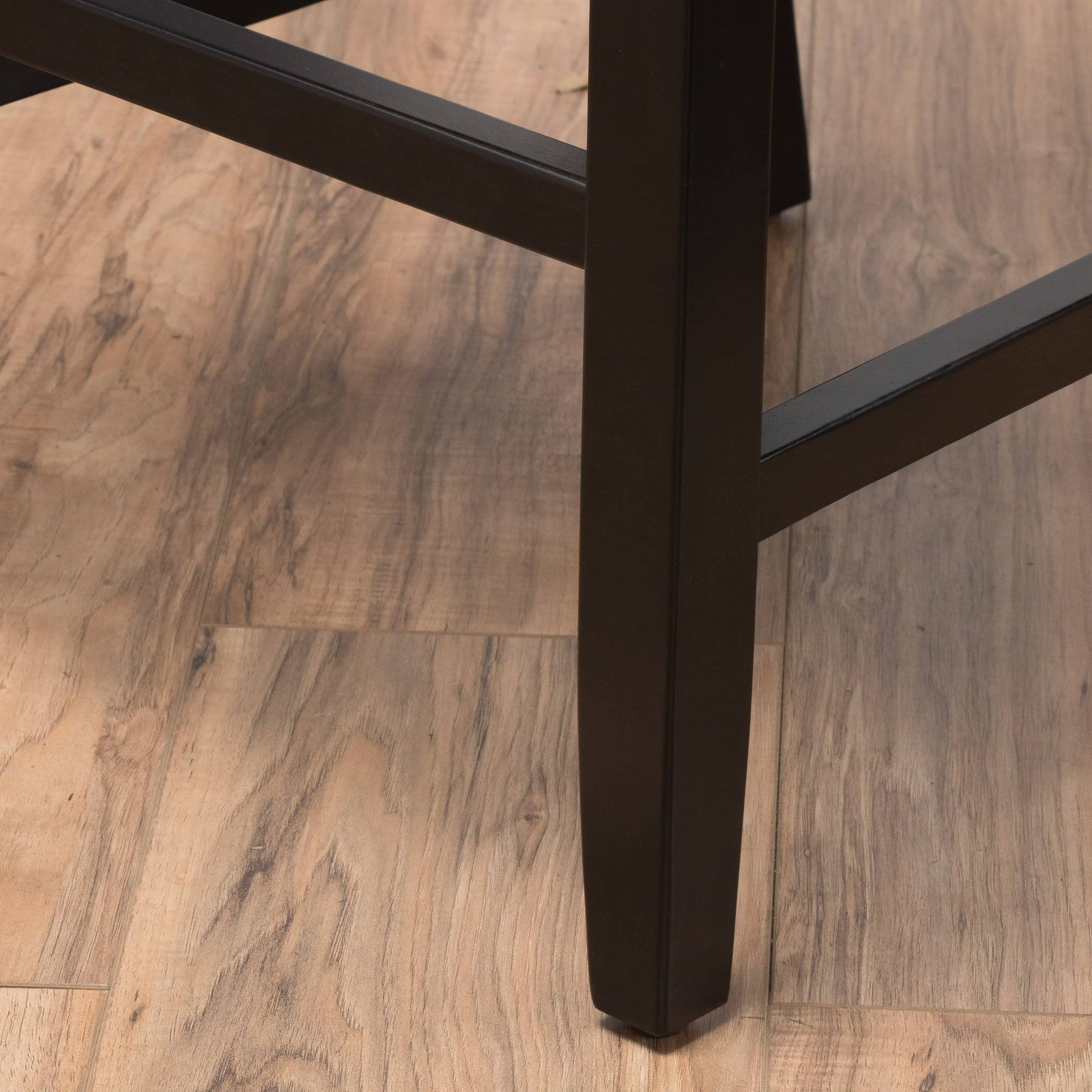 Mocha Brown Fabric Counter Stool Set of 2 D9864