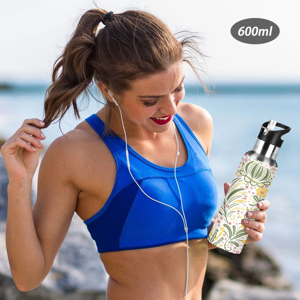 Stainless Steel Insulated Water Bottle with Straw Lid Y826