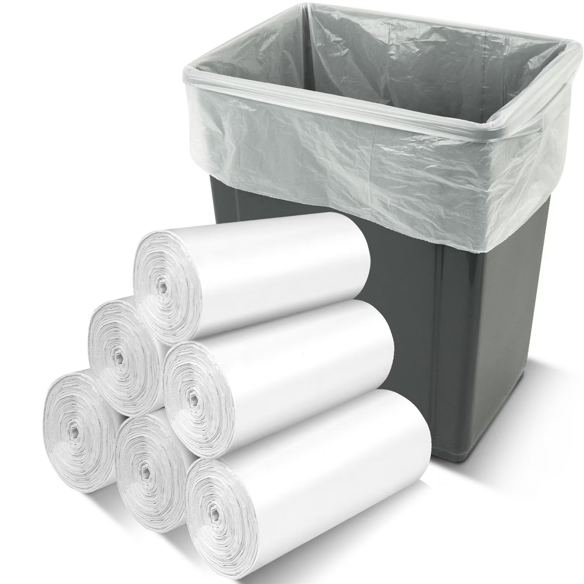 White 8 Gallon Trash Bags P137
