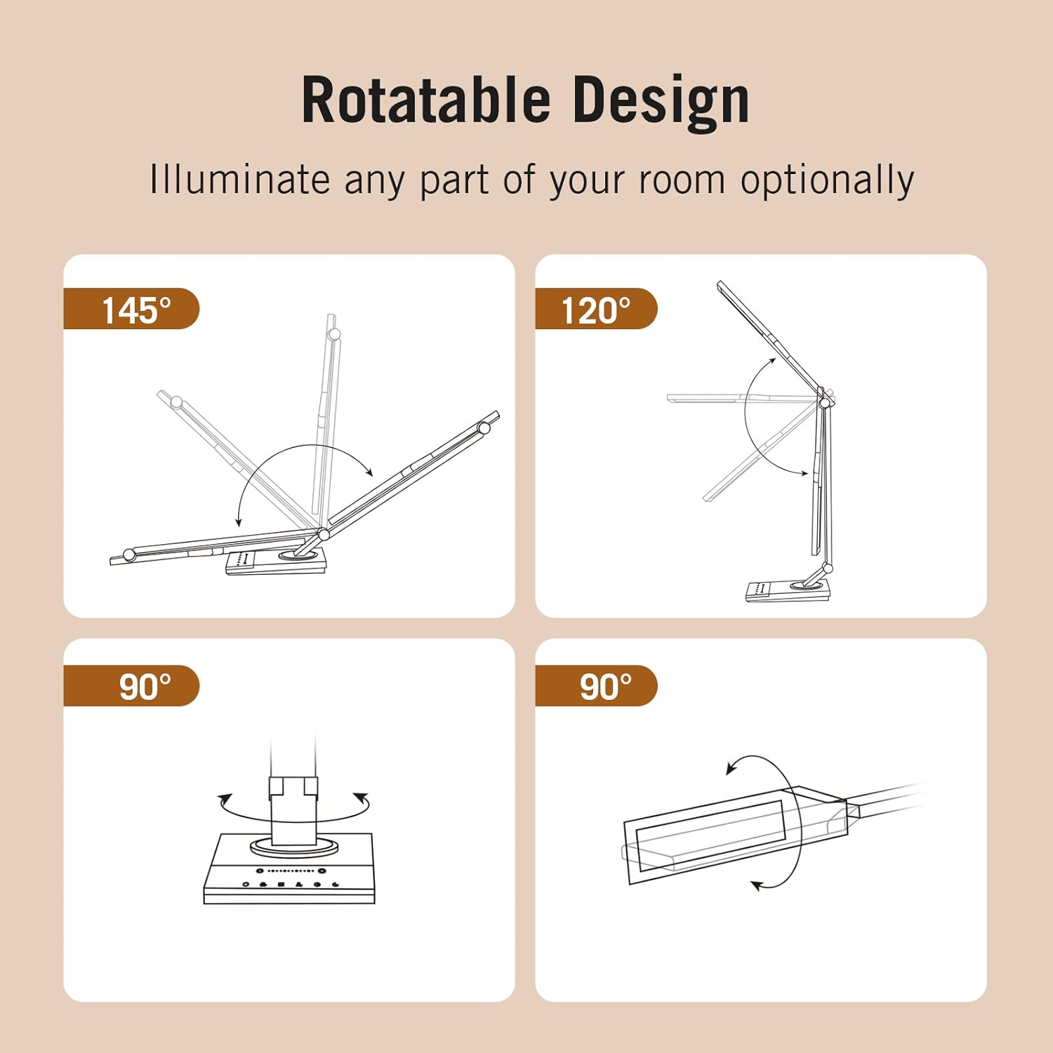 Metal LED Desk Lamp with USB Port, Touch Control A226