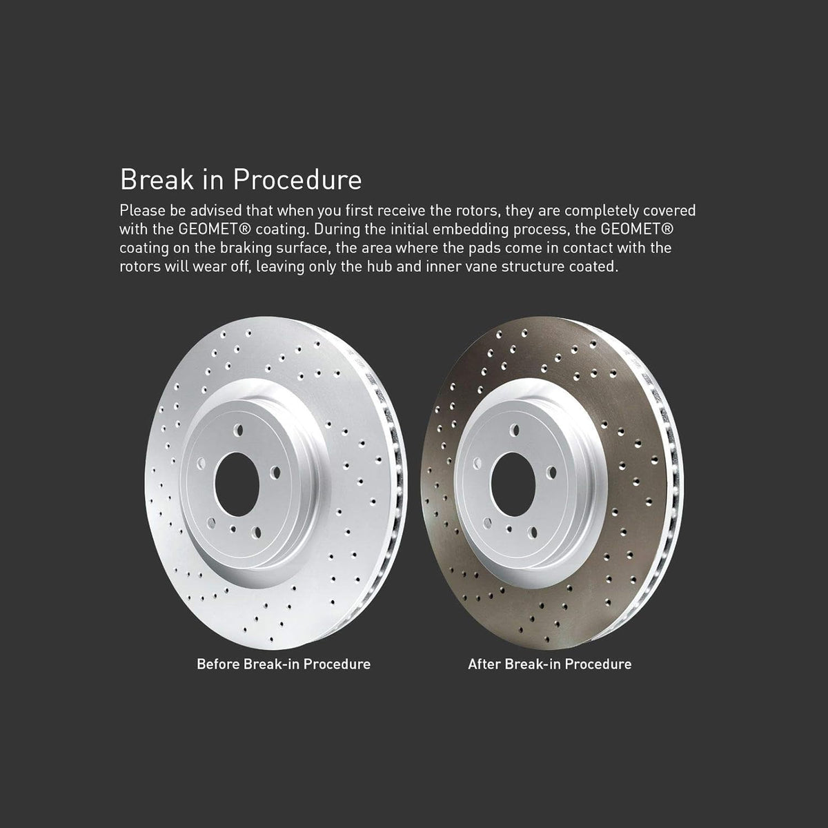 Front Brake Rotors Drilled with Ceramic Brake Pads L9432