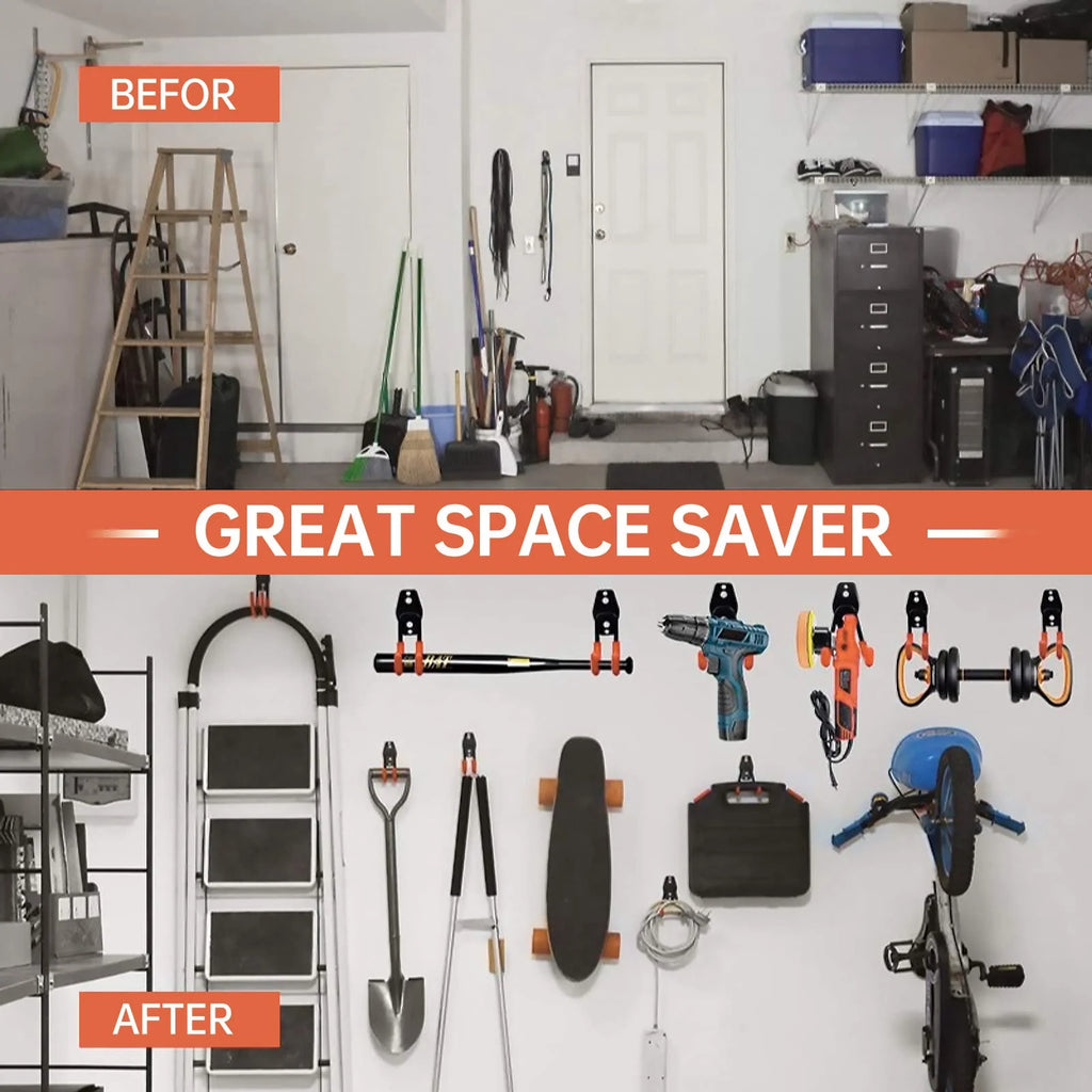 12 Packs Heavy Duty Steel Garage Storage Hooks with Tool Hangers X233