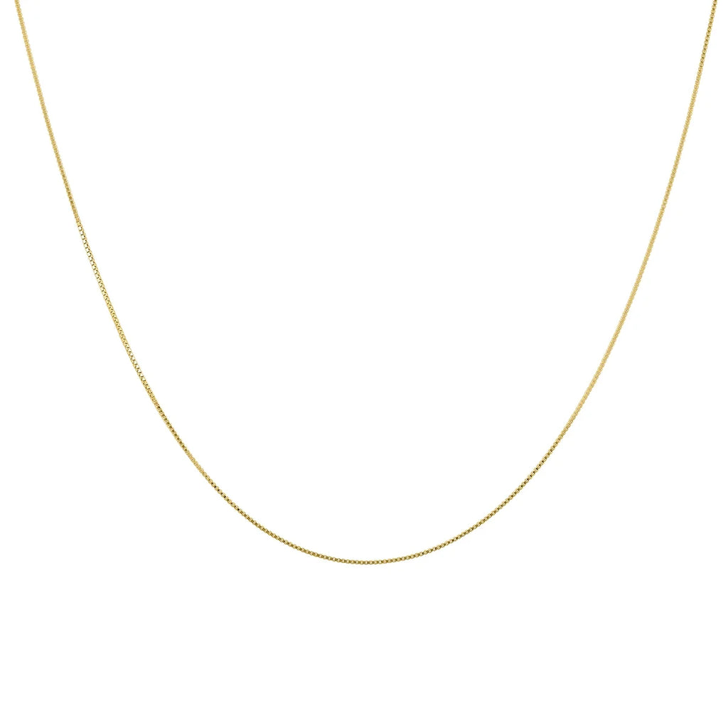 18" 14K Yellow Gold Box Chain with Spring Ring Clasp Q712390