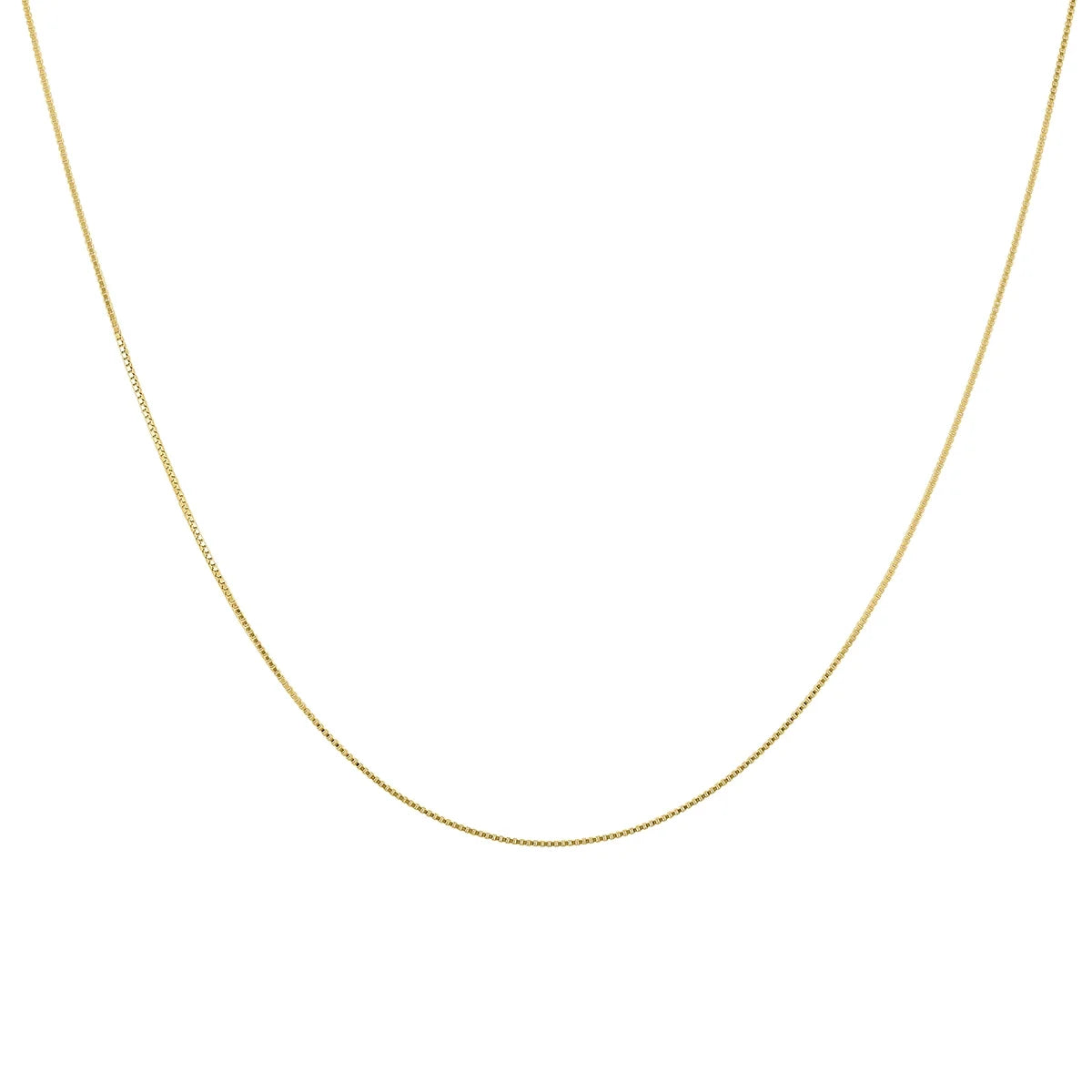 18" 14K Yellow Gold Box Chain with Spring Ring Clasp Q712390