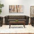 Faux Leather Chesterfield Sofa M2795
