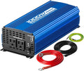 Pure Sine Wave Inverter 1000W DC 12V to AC 110V Car Power Inverter with Dual AC Outlets & 2A USB Ports I219846