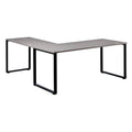 Corner L Shaped Desk in Gray Elm Black P748